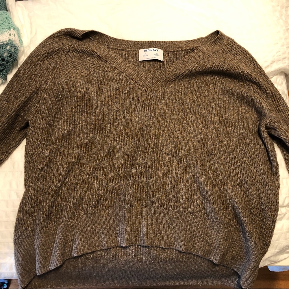 Old Navy Soft Brown V-Neck Sweater